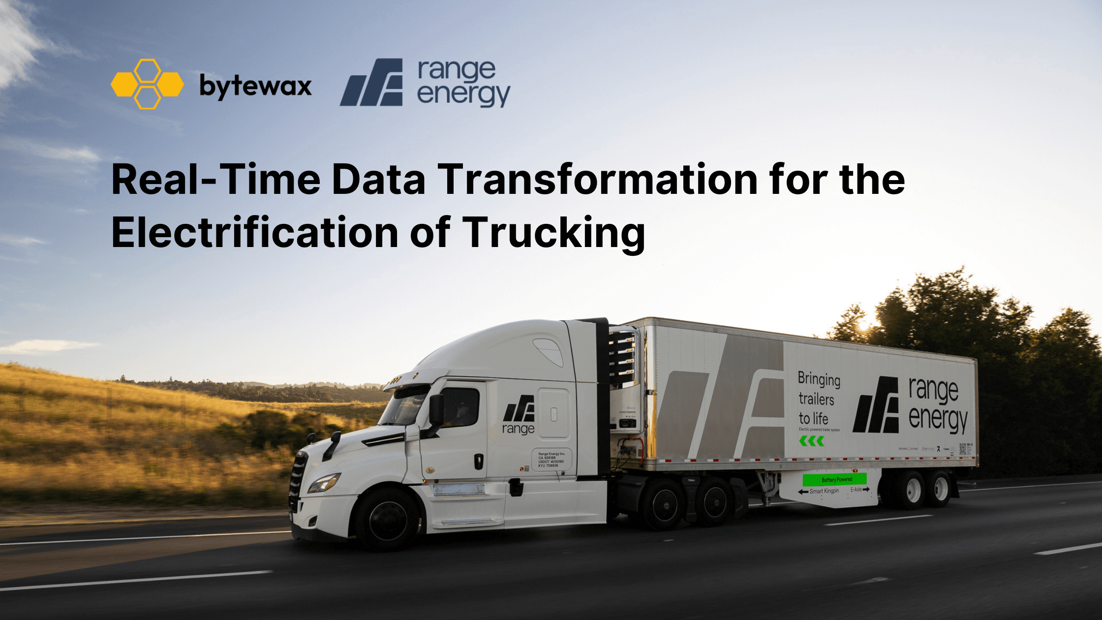 Real-Time Data Transformation for the Electrification of Trucking